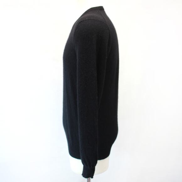 Macy's Club Room 2-Ply 100% Cashmere Soft Warm Black V-Neck Sweater Medium - Picture 4 of 6